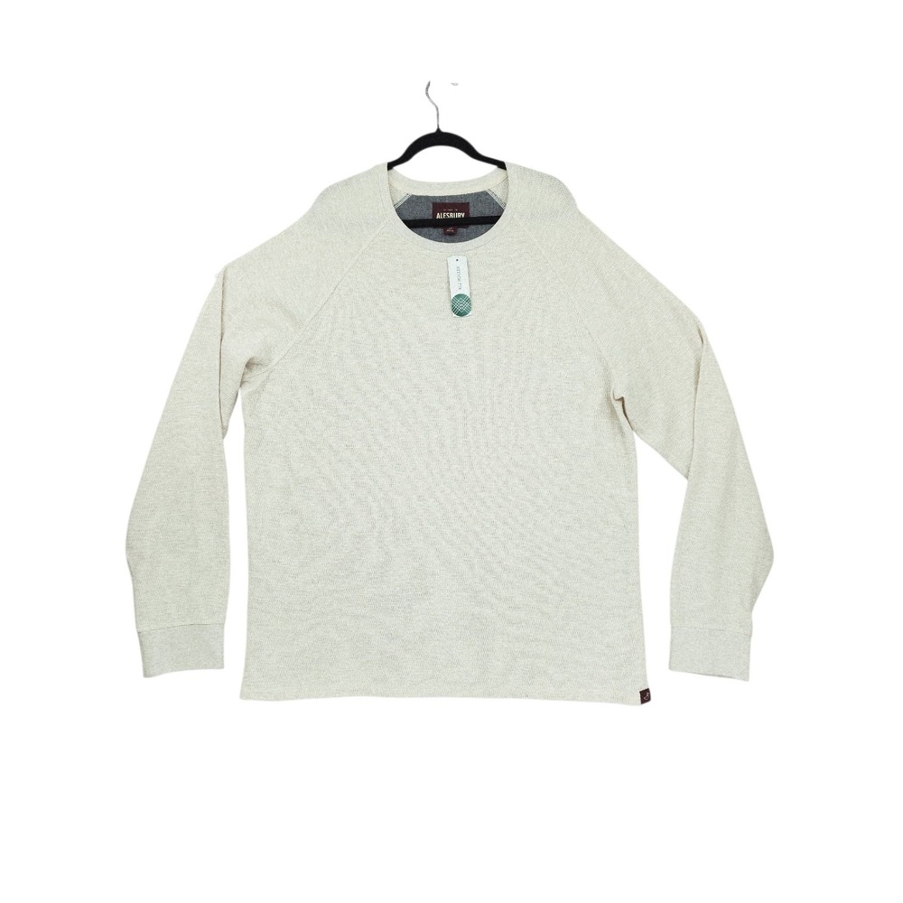 Alesbury Thermal Shirt XXL Tall Men Cream Pilsen Waffle Knit Cotton Crew NEW